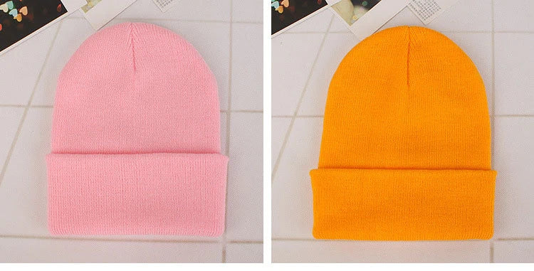 Winter Hats for Woman New Beanies Knitted Solid Cute Hat Girls Autumn Female Beanie Caps Warmer Bonnet Ladies Casual Cap