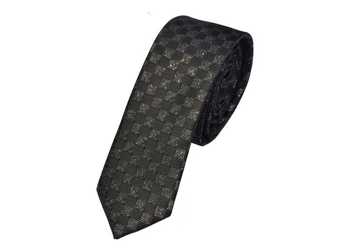 New Men's Casual Slim Ties Classic Polyester Woven Party Neckties Fashion Plaid Dots Man Neck Tie For Wedding Business Male Tie