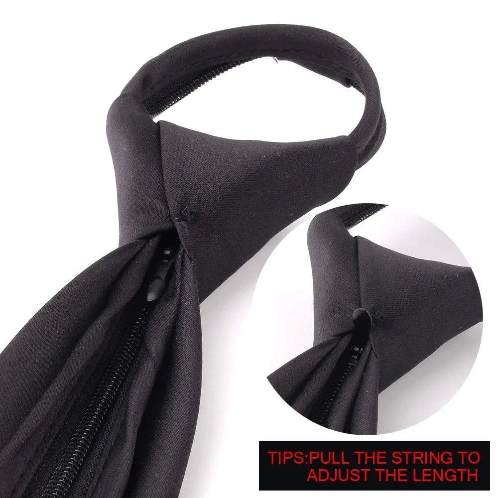 New Classic Black Ties for Men Silk Mens Neckties for Wedding Party Business Adult Neck Tie 3 Sizes Casual Solid Tie