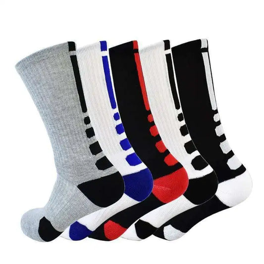 Men‘s Fitness Running, Cycling, Hiking Socks White Black Sport Socks Outdoor