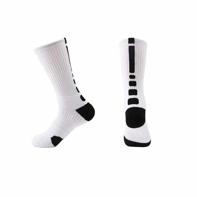 Men‘s Fitness Running, Cycling, Hiking Socks White Black Sport Socks Outdoor