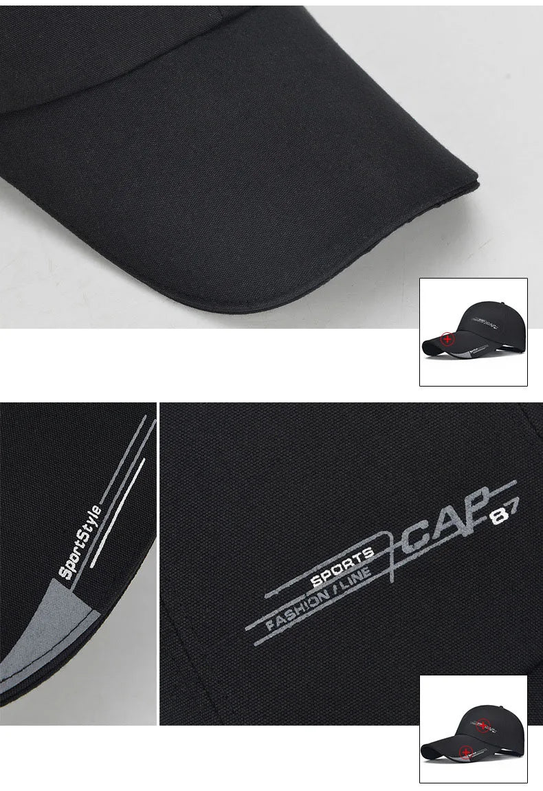 Sports Cap, Mens Outdoor Fashion Baseball Cap, Long Visor