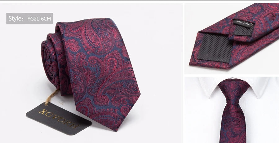 Men ties necktie Men's vestidos business wedding tie Male Dress legame gift gravata England Stripes JACQUARD WOVEN 6cm