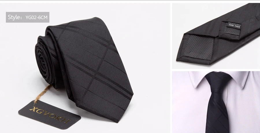 Men ties necktie Men's vestidos business wedding tie Male Dress legame gift gravata England Stripes JACQUARD WOVEN 6cm