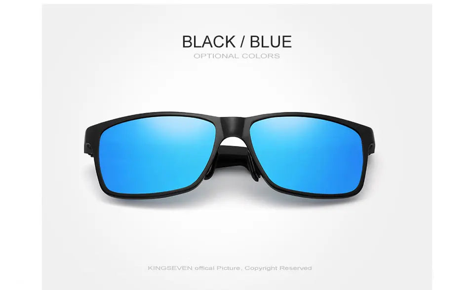 KINGSEVEN Men Polarized Sunglasses Aluminum Magnesium Sun Glasses Driving Glasses Rectangle Shades For Men Oculos masculino Male