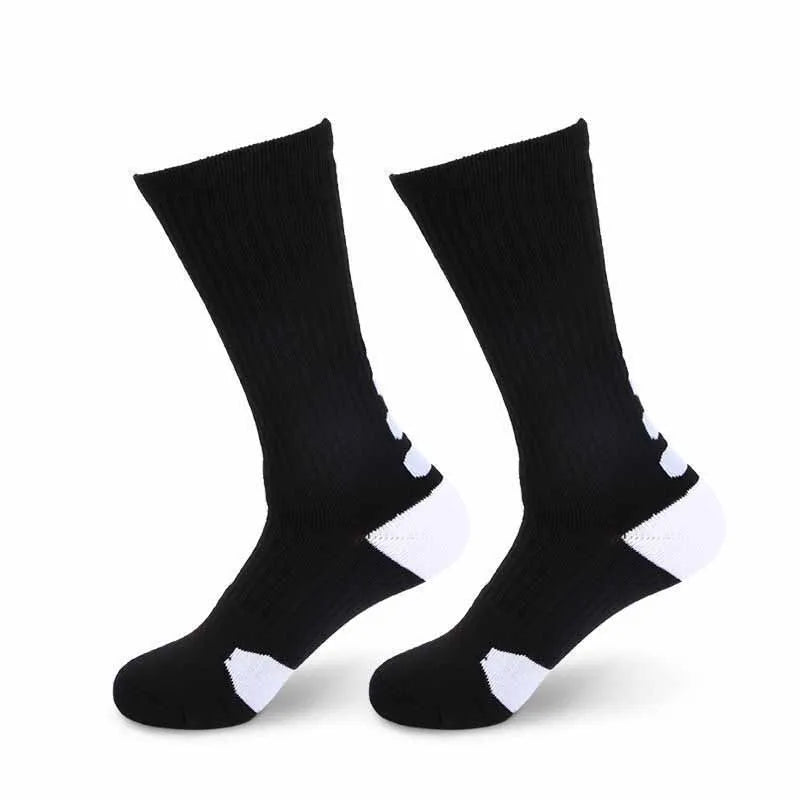 Men‘s Fitness Running, Cycling, Hiking Socks White Black Sport Socks Outdoor