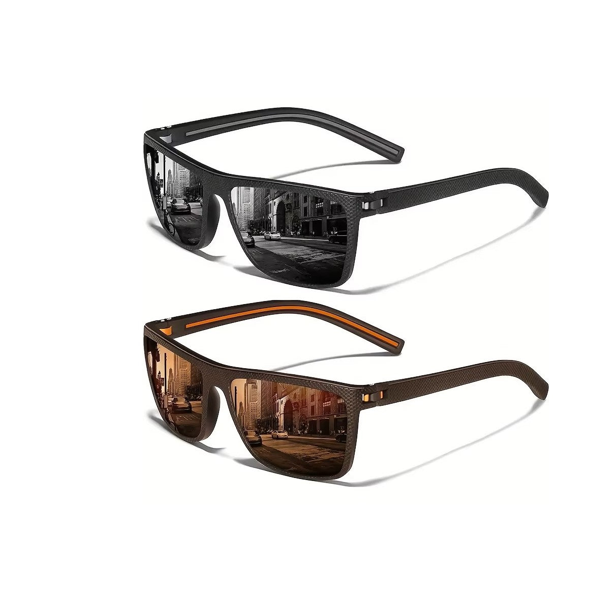 Sunglasses, Square Polarized Sunglasses for Men and Women Lightweight Frame