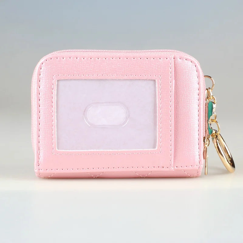 Pink Quilted Women Wallets Female Coins Purse, Ladies Purses