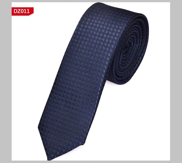 New Men's Casual Slim Ties Classic Polyester Woven Party Neckties Fashion Plaid Dots Man Neck Tie For Wedding Business Male Tie