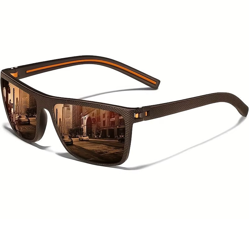 Sunglasses, Square Polarized Sunglasses for Men and Women Lightweight Frame