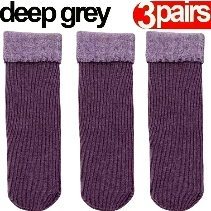 1/5Pairs Winter Warm Men’s Socks, Wool Male Women Sock, Thick Woollen Socks