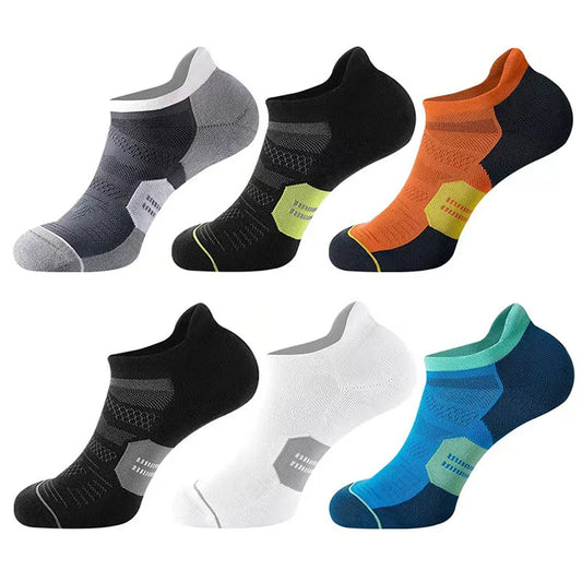 5 Pairs Men's Running Ankle Socks, Casual Running Socks Breathable Low Cut