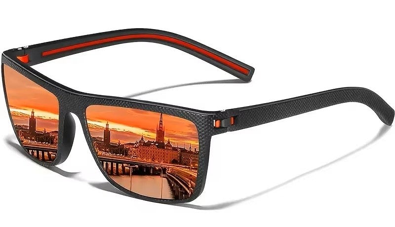 Sunglasses, Square Polarized Sunglasses for Men and Women Lightweight Frame
