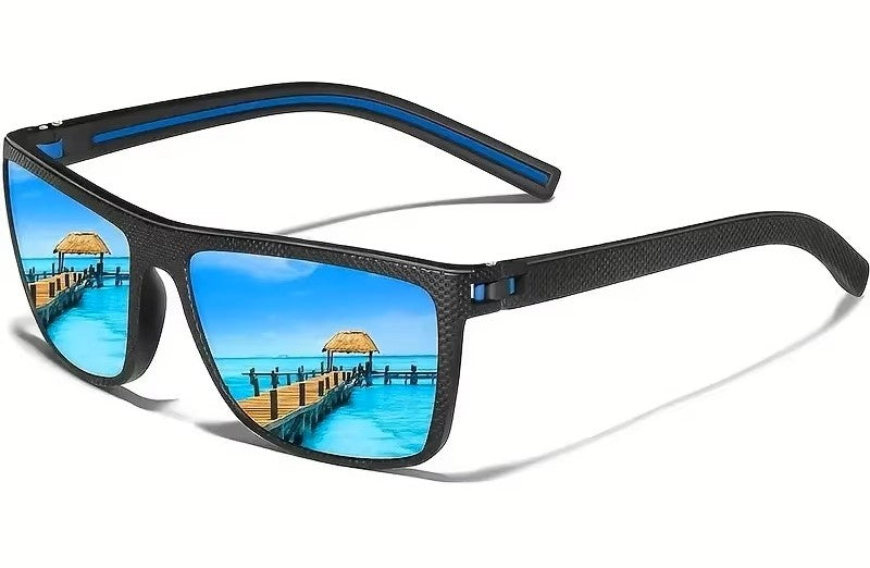 Sunglasses, Square Polarized Sunglasses for Men and Women Lightweight Frame