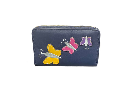 Ladies Purse, Medium Size Purses with Card and Coin Slots, Featuring Butterflies