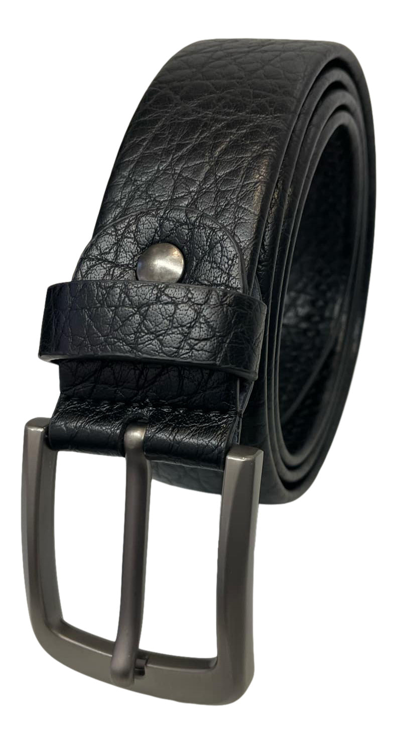 Men's Leather Belt for Trousers / Jeans, Black or Brown, 28" - 48" , by Milano®
