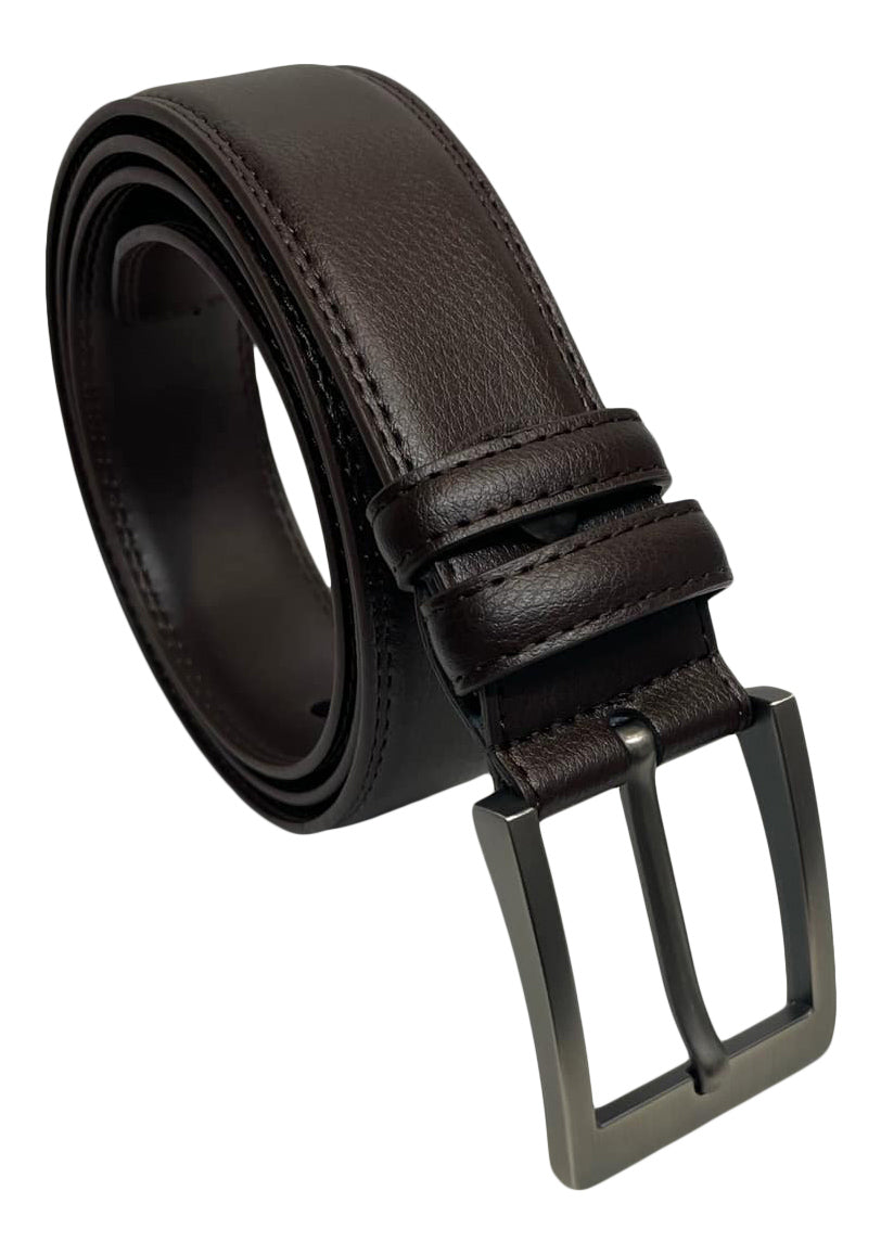 Men's Leather Belt for Trousers / Jeans, Black or Brown, 28" - 48" , by Milano®