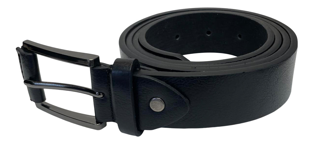 Men's Leather Lined Trouser Belt, 1.25" Wide Black or Tan, All sizes up to 48"