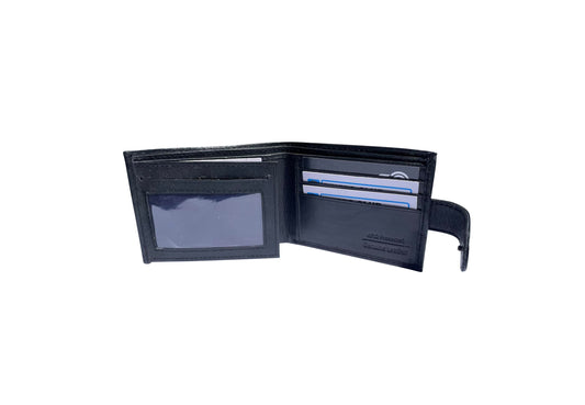 Men's Leather Wallet, with Note Slots, Card Pocket & Photo id Pocket