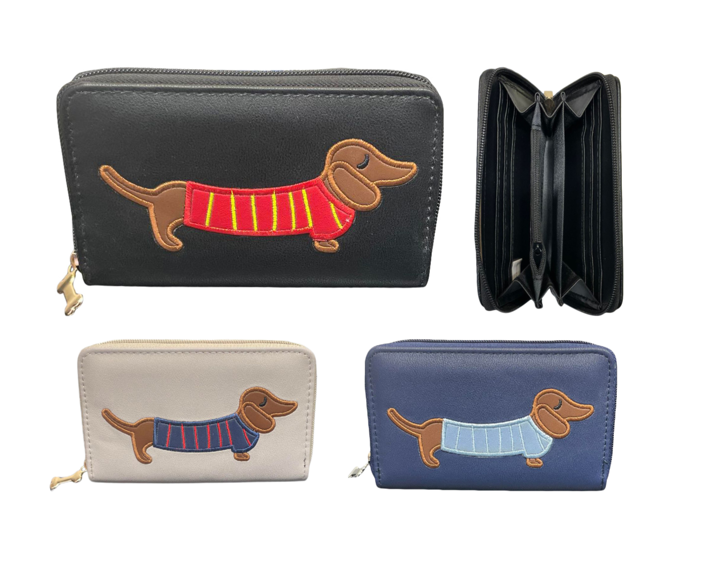 Ladies Purse, Medium Size Purses with Card and Coin Slots, Featuring Dogs