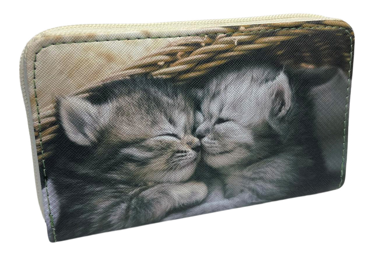 Ladies Purse, Medium Size Purses with Card and Coin Slots, Featuring Cats